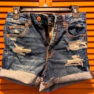 American Eagle Ne(x)t Level stretch super high waisted short shorts